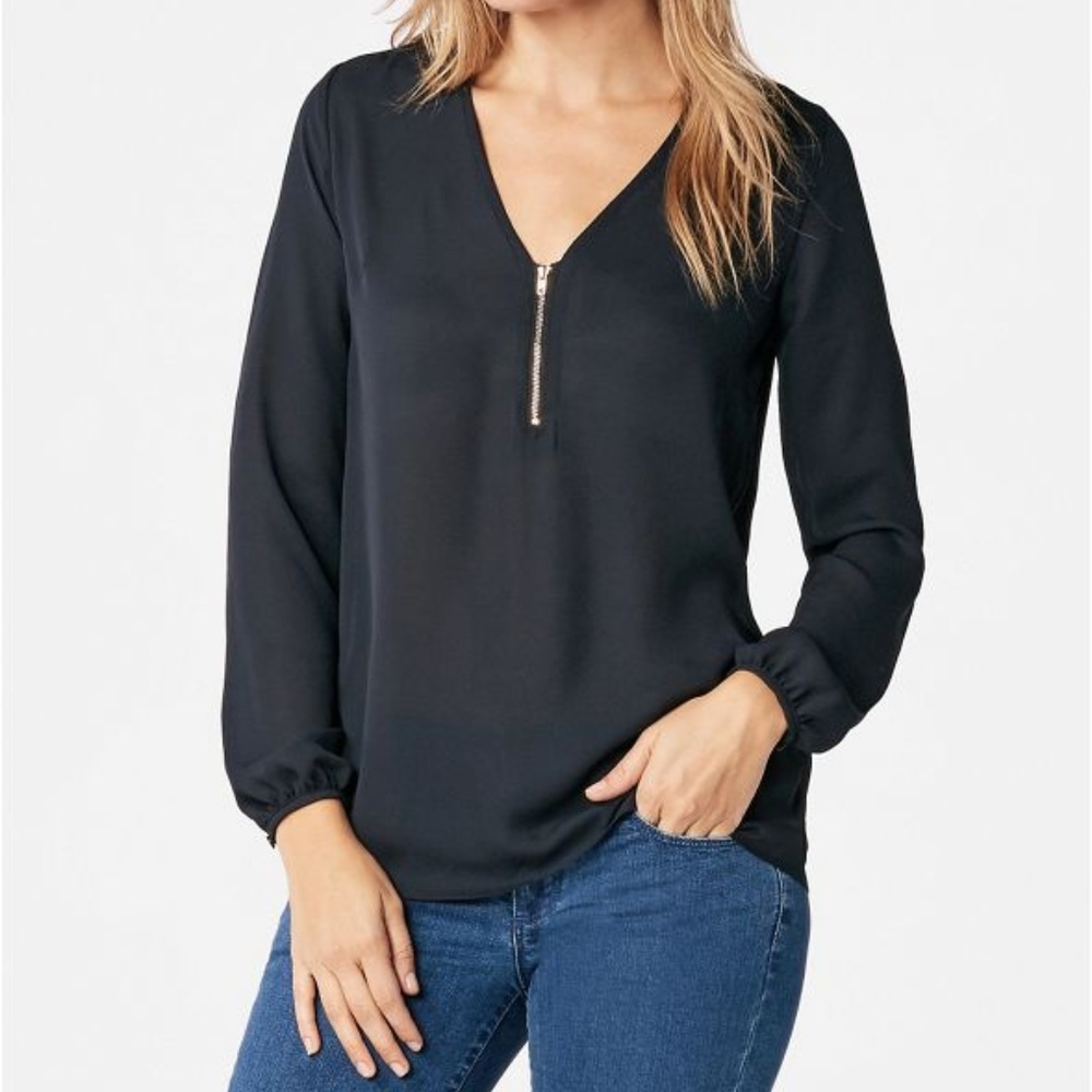 NWT Zip Front Blouse